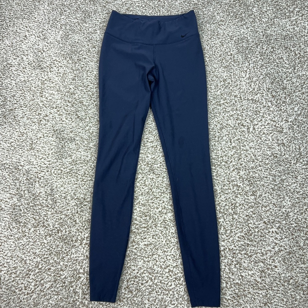 Nike Pants Womens XS Blue Dri-FIT Ankle Leggings Running Gym Yoga Workout Sports
